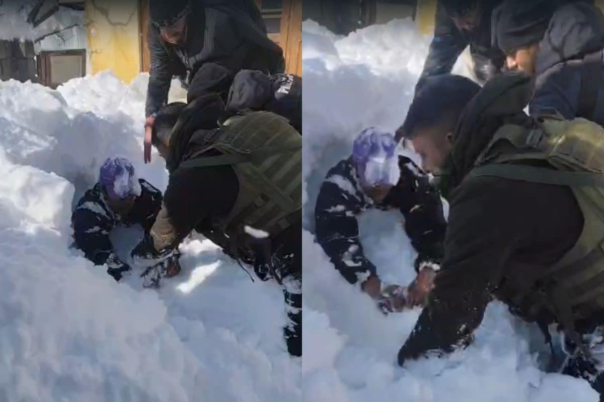 मौत बनकर गिरी छत की बर्फ! शोपियां में जिंदा दफन हो गया शख्स पुलिस ने हाथों से खोदकर कैसे निकाला बाहर देखिए