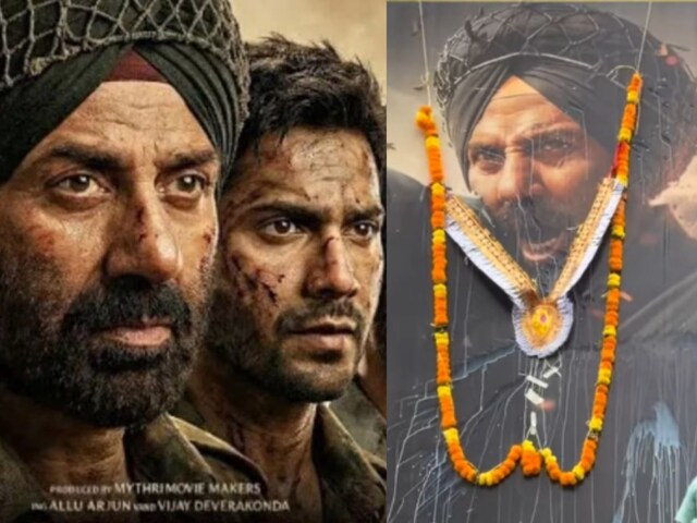 सनी देओल के फैंस ने 'बॉर्डर 2' के पोस्टर पर चढ़ाई फूल-माला