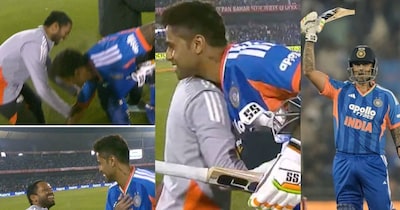 सूर्यकुमार यादव ने रघु के छुए पैर