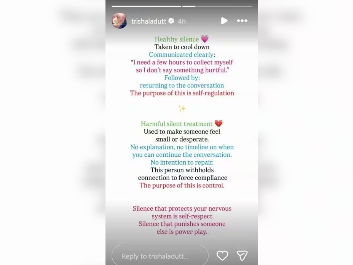 Trishala Dutt shares an emotional post