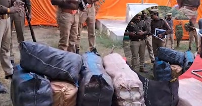 भारी मात्रा में पकड़ा गया गांजा.