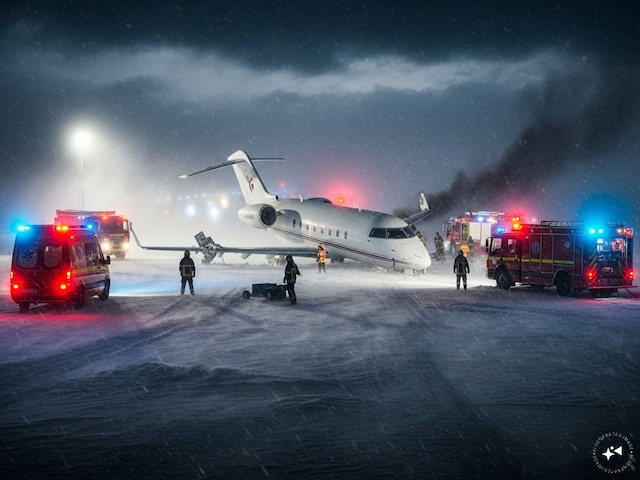 Nature wreaks havoc in America, private jet crashes after taking off in snow storm