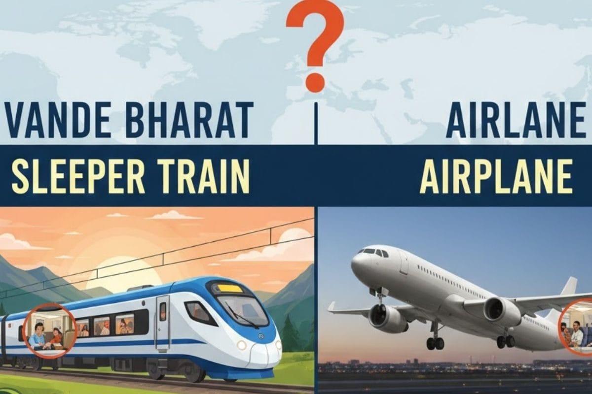 1000 किलोमीटर जाने के लिए वंदे भारत स्‍लीपर ट्रेन अच्‍छी है या फ्लाइट पैसे की बचत और दोगुना आराम  खुद करें फैसला