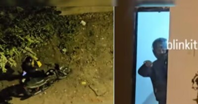 बालकनी में फंसे शख्स को Blinkit डिलीवरी बॉय ने बचाया, वीडियो वायरल.