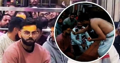 भारतीय टीम के स्टार विराट कोहली ने उज्जैन स्थित श्री महाकालेश्वर मंदिर के दर्शन किए