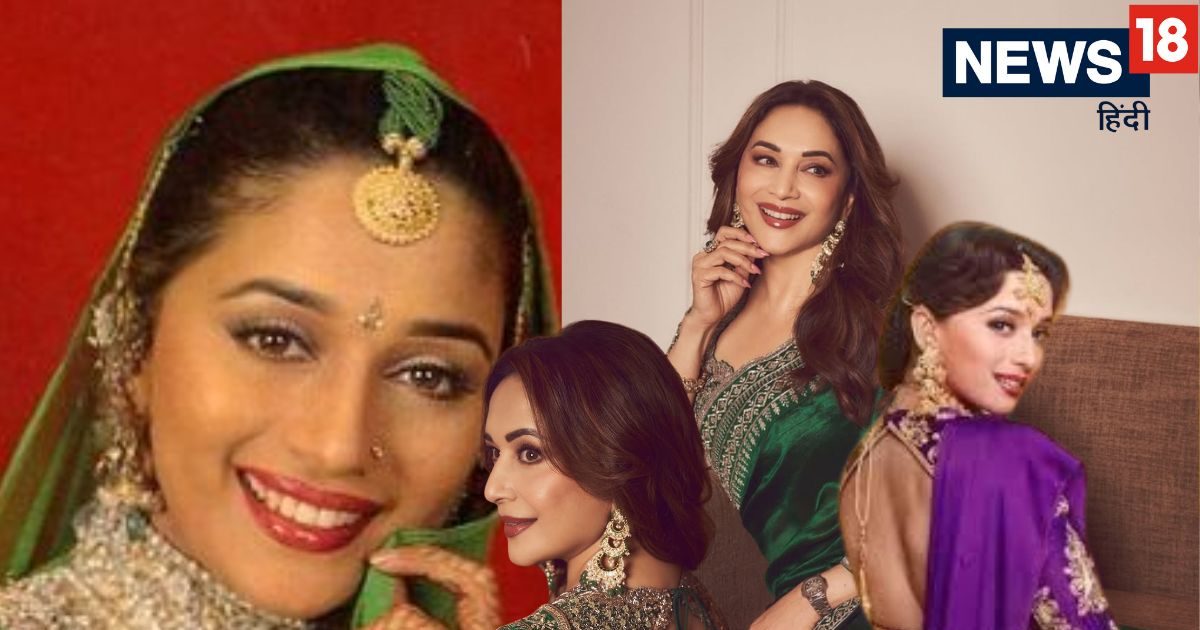 उफ्फ...ग्रीन साड़ी में बला सी खूबसूरत लगीं माधुरी दीक्षित, 58 की उम्र में जंयती रेड्डी कलेक्शन की 1 लाख साड़ी पहन दिखायी निशा सी अदा