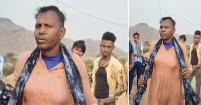 स्थानीय लोगों ने शख्स का वीडियो बना लिया.