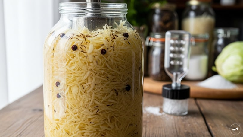 Sauerkraut: সহজভাবে কাটা বাঁধাকপি এবং লবণ দিয়ে তৈরি, sauerkraut ফাইবার এবং অ্যান্টিঅক্সিডেন্ট সমৃদ্ধ। এটি চোখের স্বাস্থ্যকে সমর্থন করে এবং শরীরকে তার অম্লীয় পরিবেশের মাধ্যমে আরও কার্যকরভাবে খনিজ শোষণ করতে সহায়তা করে।