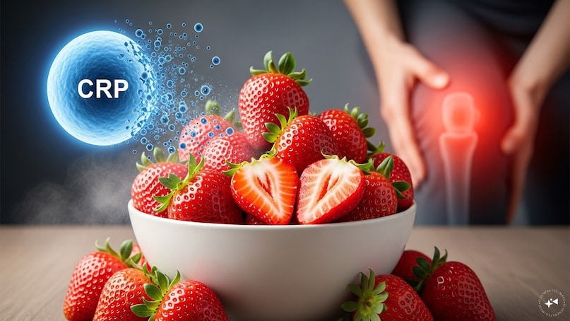   অ্যান্টি-ইনফ্লেমেটরি: স্ট্রবেরিতে বিভিন্ন ধরনের অ্যান্টিঅক্সিডেন্ট রয়েছে যা রক্তে সি-রিঅ্যাকটিভ প্রোটিন (সিআরপি) কমাতে সাহায্য করে, যা প্রদাহের ক্লিনিকাল সংকেত। এটি তাদের জয়েন্টের ব্যথা বা আর্থ্রাইটিসের সাথে মোকাবিলাকারীদের জন্য একটি দুর্দান্ত খাদ্যতালিকাগত সংযোজন করে তোলে।
