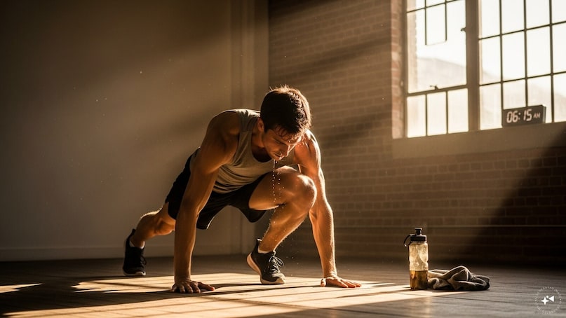   মাউন্টেন ক্লাইম্বার্স: কার্ডিও বুস্ট প্রদান করার সময় এই গতিশীল পদক্ষেপটি কোর, বাহু এবং পাকে নিযুক্ত করে। একটি তক্তা এবং বিকল্প ড্রাইভিং হাঁটু আপনার বুকের দিকে দ্রুত শুরু করুন। সকালের পর্বতারোহীরা হৃদস্পন্দন বাড়ায়, সমন্বয় বাড়ায় এবং আপনার পুরো শরীরকে জাগিয়ে তোলে।