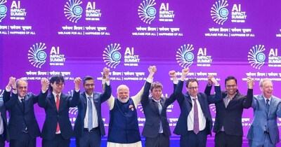 एआई समिट में शामिल हुए दुन‍ियाभर के द‍िग्‍गज.