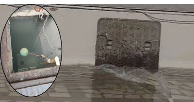 सप्लाई के गंदे पानी से त्रस्त लोग.