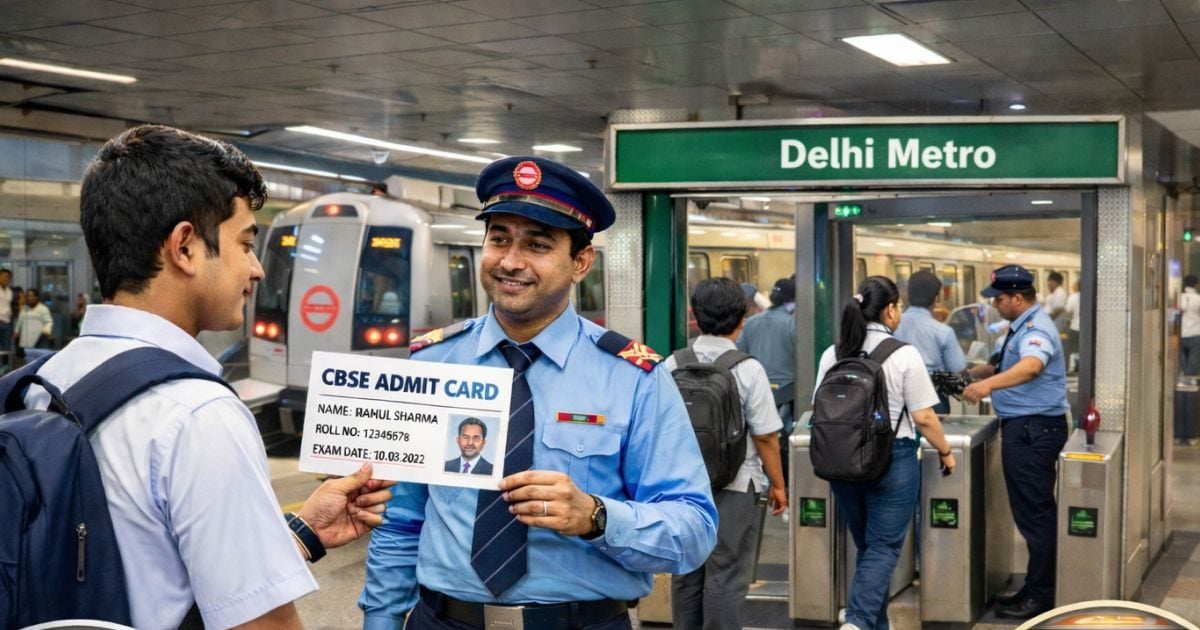 बोर्ड परीक्षा देने जा रहे छात्र हाथ में रखें एडमिट कार्ड, दिल्ली मेट्रो में घुसते ही म‍िलेगा 'VIP ट्रीटमेंट'