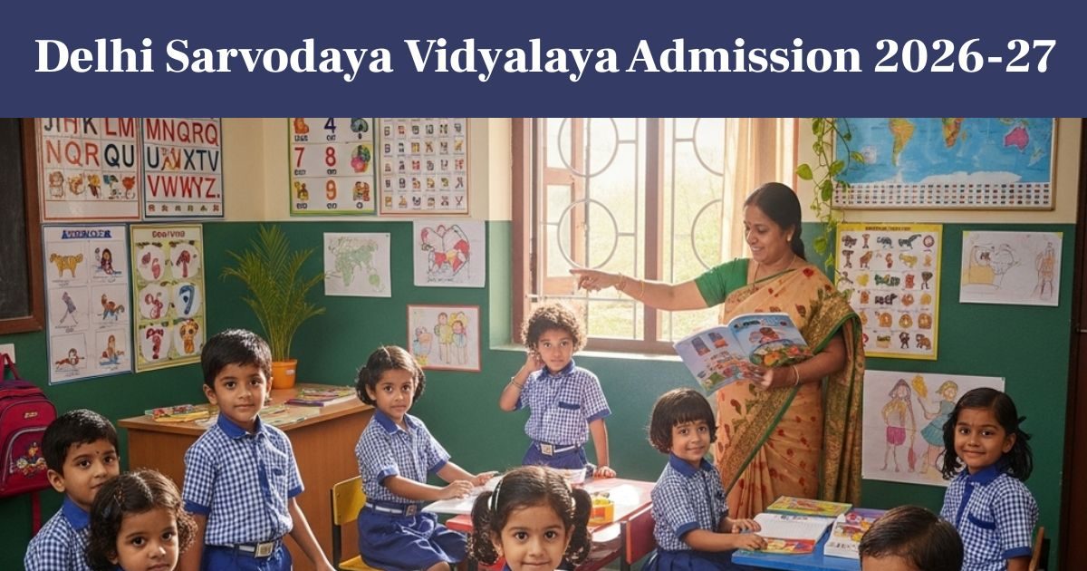 दिल्ली सर्वोदय विद्यालय एडमिशन 2026-27: नर्सरी-कक्षा 1 के एडमिशन 2 मार्च से शुरू, लॉटरी से तय होगी सीट, इस दिन आएगी सेलेक्टेड बच्चों की लिस्ट