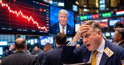 सुप्रीम कोर्ट फैसले के बाद टैरिफ बढ़ोतरी, वॉल स्ट्रीट में तेज गिरावट. (Image:AI)