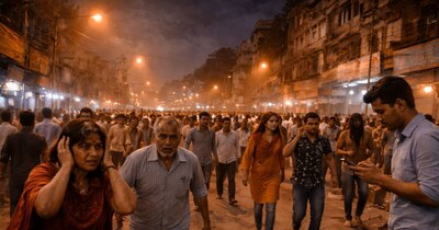 भूकंप के झटकों से दहशत (सांकेतिक तस्वीर : AI)