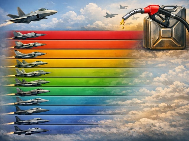 राफेल, F-16 से लेकर F-22 तक, 1 मिनट में 100 लीटर तेल पी जाते हैं ये फाइटर जेट