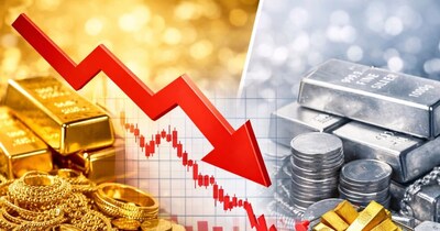 सोने-चांदी के दाम करीब 74 हजार रुपये तक लुढ़के. (Image:AI)