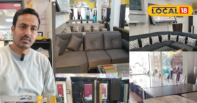 जानकारी देते फर्नीचर शोरूम के संचालक तनवीर आलम