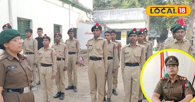 लेफ्टिनेंट राधिका एनसीसी कैडेट्स के साथ