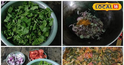 पालक और देसी बडी की सब्जी