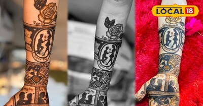 जोधपुर में वेलेंटाइन थीम पर सजाई गई खास मेंहदी,