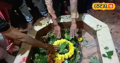पूजा करते गृह राज्य मंत्री नित्यानंद राय