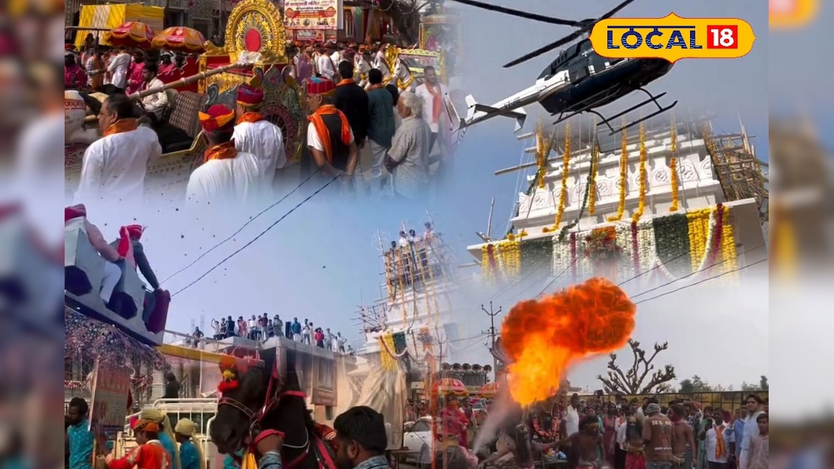 हेलीकॉप्टर की गड़गड़ाहट और फूलों की बारिश! पाली का चांचोड़ी गांव बना देवलोक, देखें वायरल VIDEO