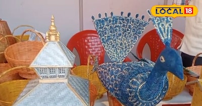 लालटेन से लेकर मंदिर तक ऐसे रिंगाल तैयार करते हैं राजेंद्र 