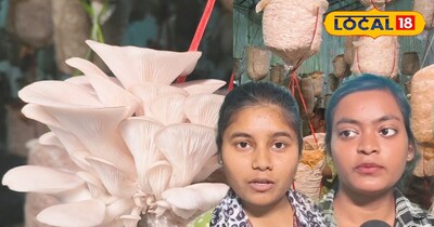 छात्र मशरूम बिक्री से अपनी फीस भर रहे हैं.