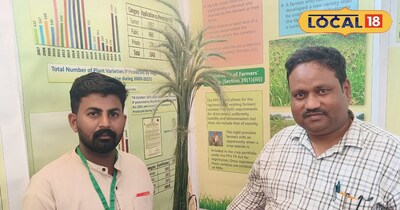 साढ़े छह फिट के गेहूं के साथ किसान विकास कुमार सैनी 