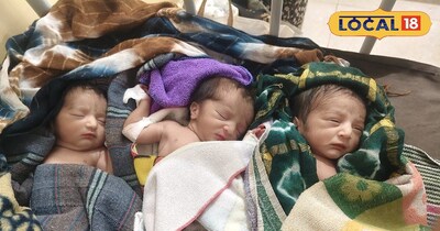 पैदा हुए तीनों बच्चों की तस्वीर 