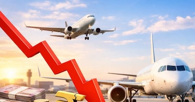 घरेलू यात्री वृद्धि धीमी, ईंधन-डॉलर दबाव से एयरलाइंस की हालत कमजोर. (Image:AI)