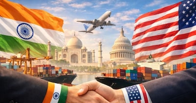 भारत को अमेरिका में मिला टैरिफ एडवांटेज, पाकिस्तान-बांग्लादेश पीछे, मोदी-ट्रंप डील का बड़ा असर. (Image:AI)