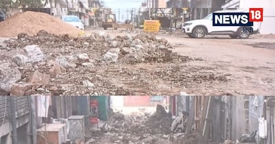 भोपाल के एमपी नगर में सड़क का हाल