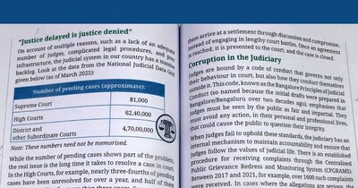 किताब में बताया गया है कि जज एक आचार संहिता (Code of Conduct) से बंधे होते हैं. उन्हें अदालत के अंदर और बाहर दोनों जगह सही आचरण रखना होता है.
