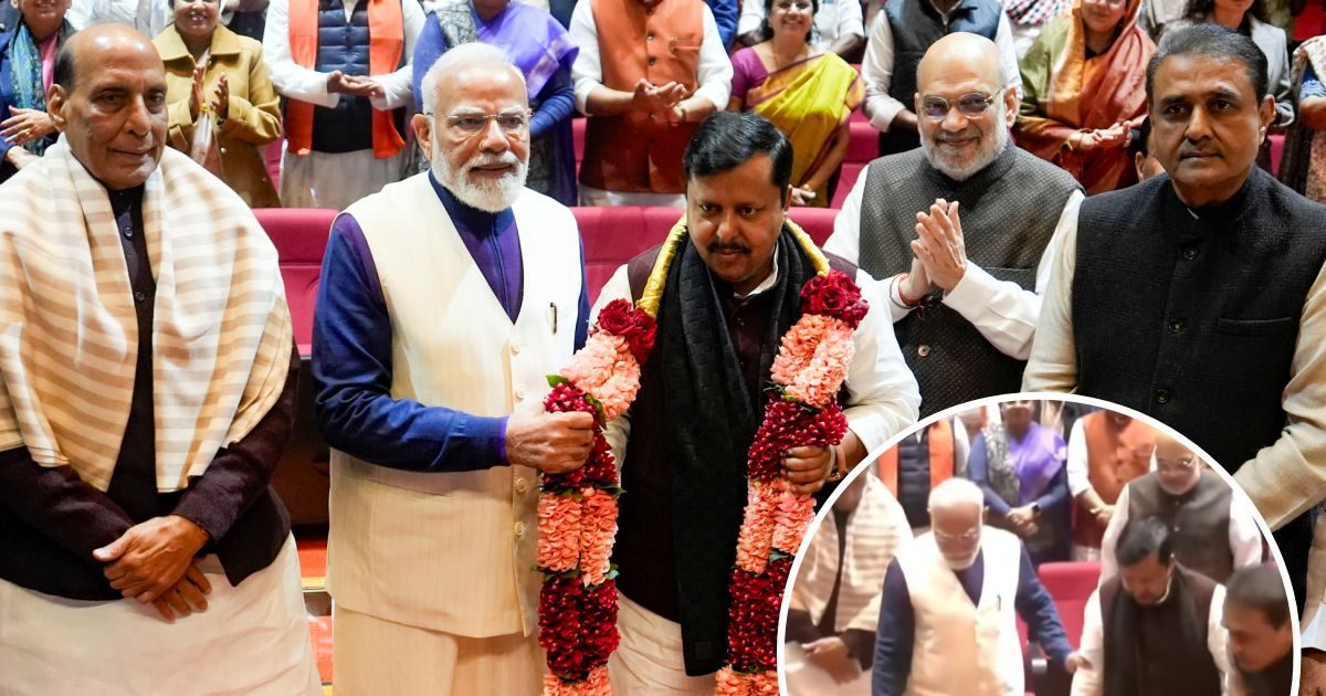 जब संसद में अचानक टूटा कांच, पीएम मोदी ने थाम लिया नितिन नवीन का हाथ, बोले- 'यह तो शुभ संकेत है'