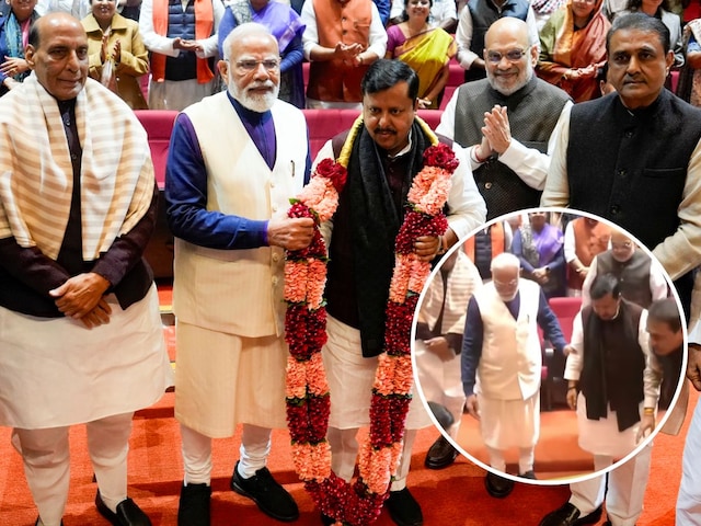 'शुभ संकेत है', जब संसद में अचानक टूटा कांच, PM मोदी ने थामा नितिन नवीन का हाथ