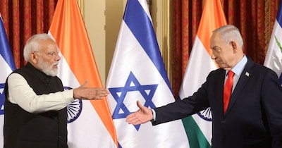 प्रधानमंत्री नरेंद्र मोदी और इजरायल के प्रधानमंत्री बेंजामिन नेतन्‍याहू.