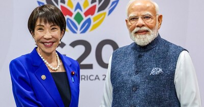 प्रधानमंत्री मोदी और जापान की प्रधानमंत्री तकाची. (PTI)