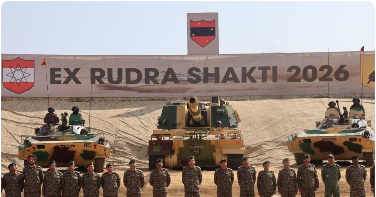 पोखरण में गरजा रुद्र शक्ति: मैकेनाइज्ड फोर्स से मल्टी-डोमेन वॉर तक, भारतीय सेना ने बढ़ाई दुश्मन की बेचैनी