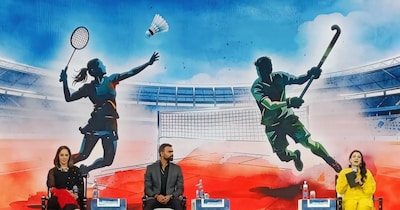 राइजिंग भारत समिट में साइना नेहवाल और पीआर श्रीजेश.