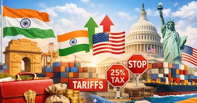 अमेरिकी टैरिफ से निपटने के 4 उपाय बजट में गिनाए गए हैं.(Image:AI) 