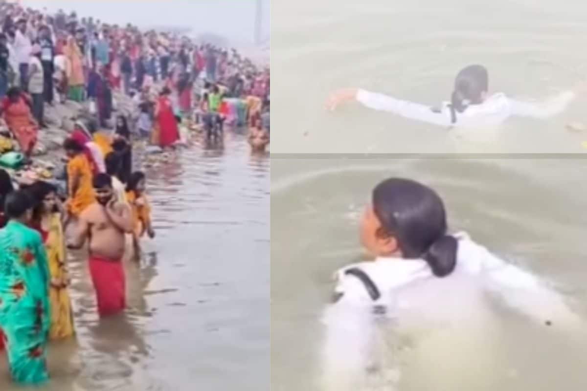 गंगा में डूब रहे थे दो लोग, महिला ट्रैफिक जवान ने नदी में लगा दी छलांग, पटना के दीघा घाट पर हुई घटना
