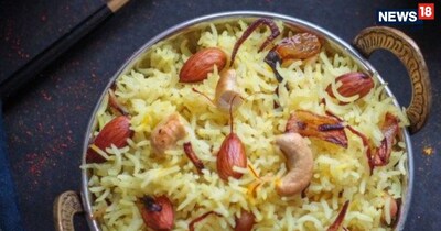 ज़फरानी सब्ज़ पुलाव 