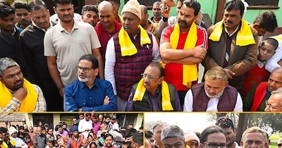 जन सुराज अभियान के सूत्रधार प्रशांत किशोर के कार्यक्रम के दौरान हंगामा देखने को मिला. - Algorithmically enhanced image