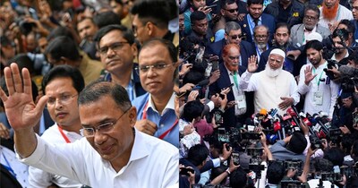 बांग्लादेश के 2026 चुनाव में बीएनपी की बड़ी जीत. (फोटो AP)