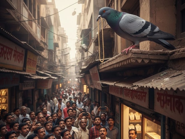 डेगाना का 'हाई-प्रोफाइल' चोर: चोंच में दबाकर 1 लाख की सोने की चेन ले उड़ा कबूतर