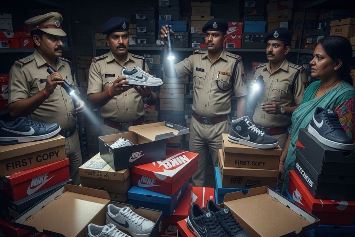 नाइकी एडिडास और स्केचर्स जूते की यहां मिलती थी फर्स्ट कॉपी दिल्ली पुलिस पहुंची तो खुल गया बड़ा राज