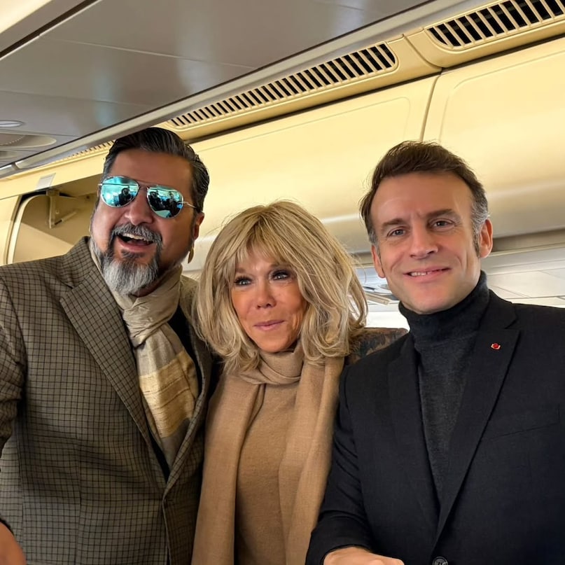 emmanuel macron, france president emmanuel macron india trip, emmanuel macron met bollywood celebs, anil kapoor, manoj bajpayee, zoya akhtar